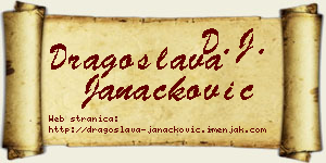 Dragoslava Janaćković vizit kartica